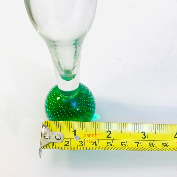 3 Vintage MCM Controlled Bubble Ball Bud Vases 10" 8" Green Blue Purple - Picture 9 of 13